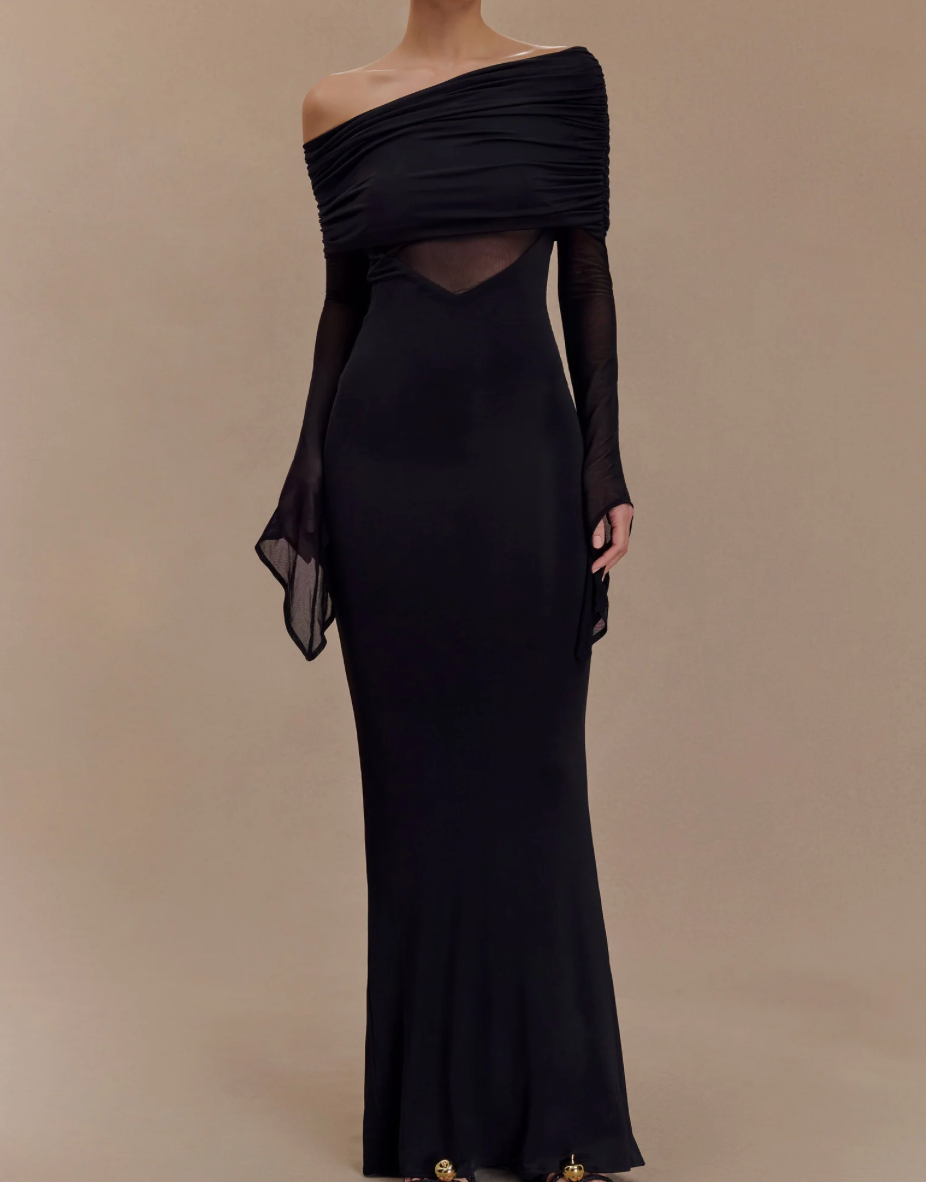 Black Mesh Rose