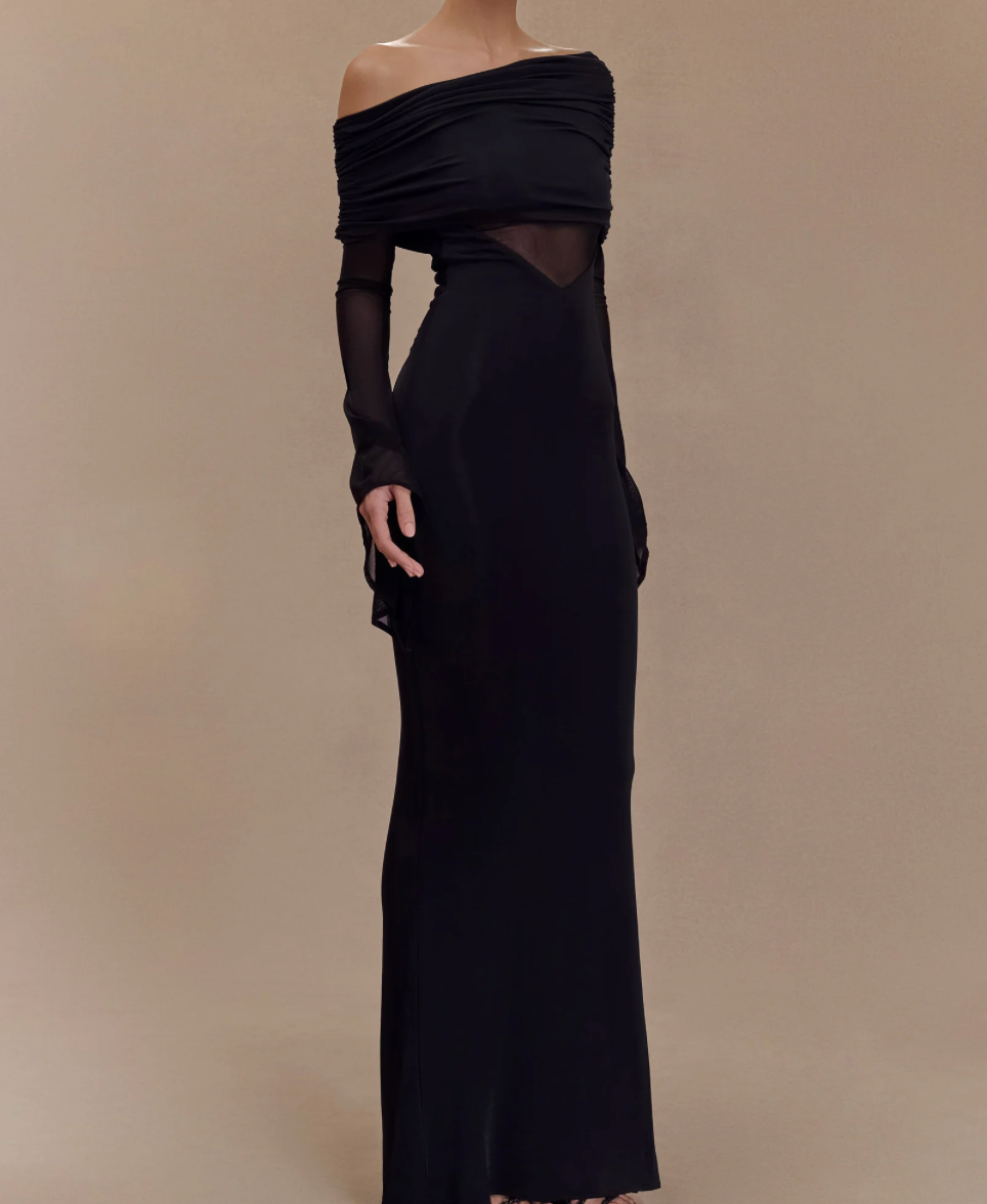 Black Mesh Rose