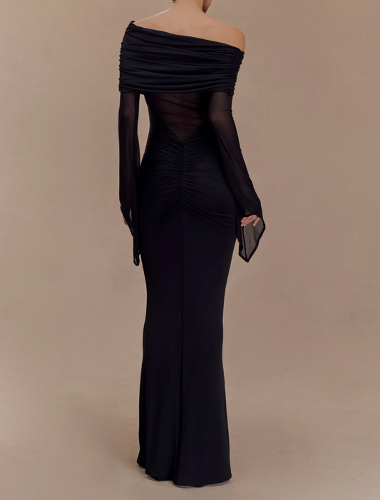 Black Mesh Rose